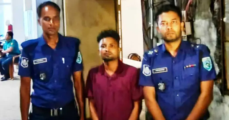 গ্রেপ্তারকৃত সাগর দাস আকাশ